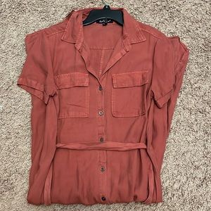 Rust orange maxi dress